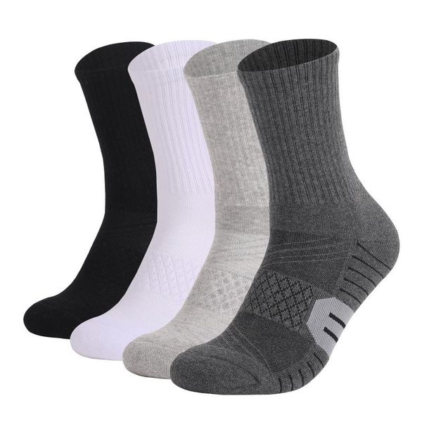 

sports socks 3/6 pairs running men/women performance outdoor thick cushion sweat-absorbent athletic walking hiking mid-tube sock, Black