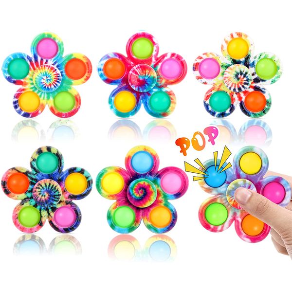 

pop fidget spinner push bubble simple dimple toy for kids adults party favors sensory pack hand toy adhd stress relief