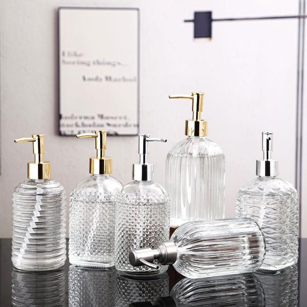 

storage bottles & jars 6pc portable travel bottle european style glass hand washing liquid bottling sub shampoo cosmetic lotion container