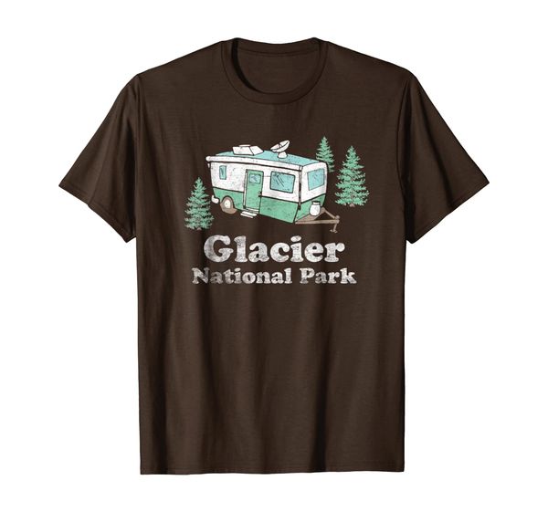 

Retro Glacier National Park Vintage Camper T-Shirt, Mainly pictures