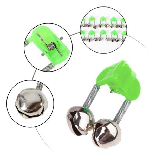 

fishing accessories 40pcs rod alarm clip style dual alert bells clamp tip twin