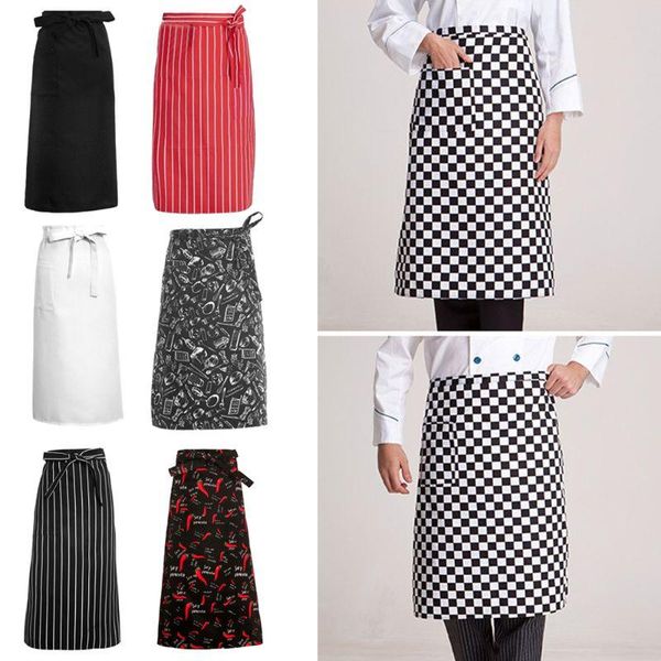 

aprons kitchen half-length long waist apron catering chefs waiters uniform f19b
