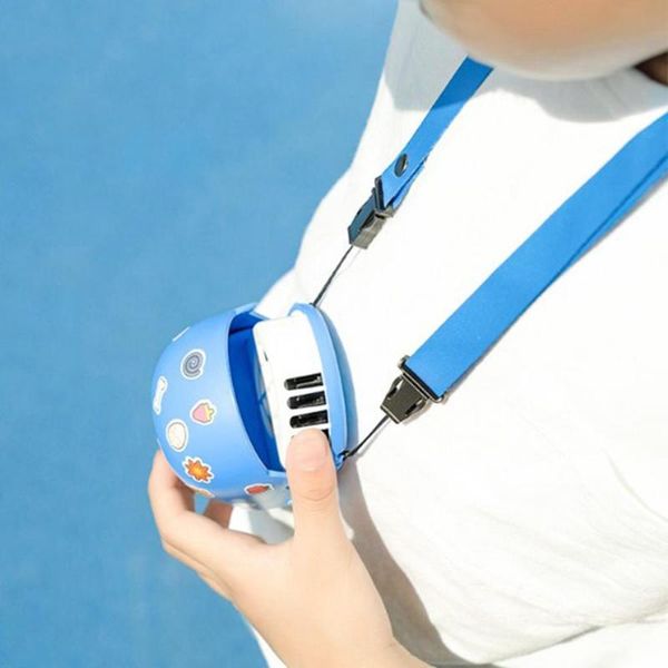 

electric fans bcase portable mini neck fan 3 speeds kids neckband usb rechargeable personal air cooling gift for children cooler