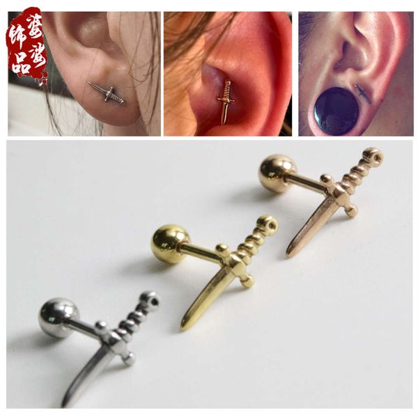 

ps584 personalized titanium steel dagger ear nail bone puncture jewelry