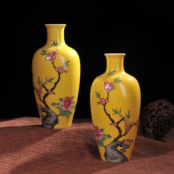 

vases jingdezhen ceramic vase pastel flowers and yellow emperor hand grilled with modern minimalist home furnishing crafts