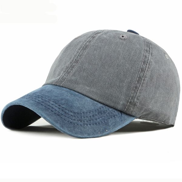 

HT2478 Classic Patchwork Baseball Cap Cotton Spring Summer Sun Hat Adjustable Men Women Cap Casual Snapback Baseball Dad Hat J1225, Sky blue