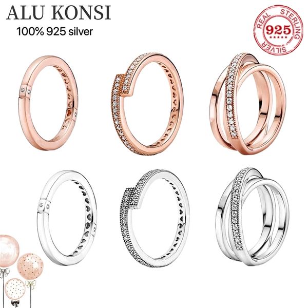 

100% s925 silver heart wrong circle three-ring two-color multi- pendant double-sided pan for wowen 211217, Slivery;golden