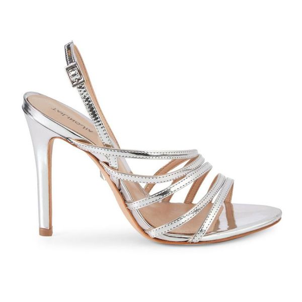 

sandals 2021 summer women's large gold and silver patent leather, Black