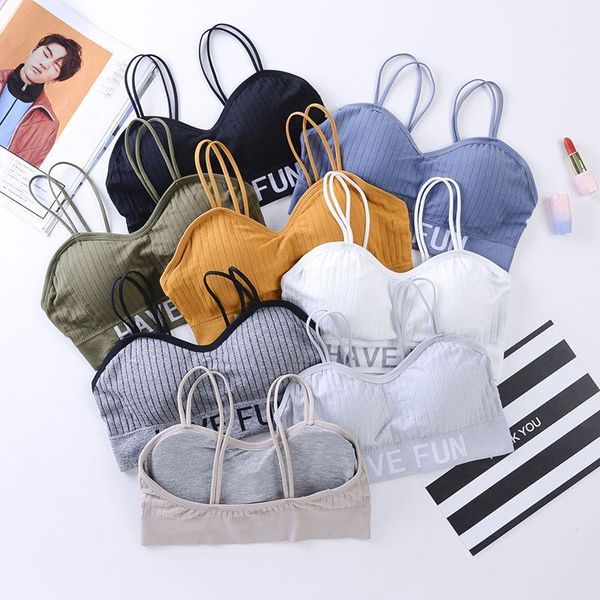 

yoga outfit women fitness sports bra seamless bralette solid quick dry padded gym crop push up sport