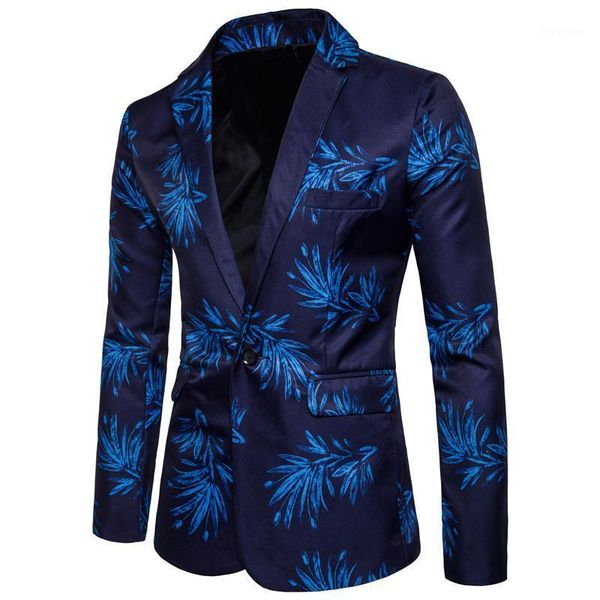 

men's suits & blazers arrival man red blue flower male print blazer suit men slim fit fashion leisure business luxury jacket, White;black