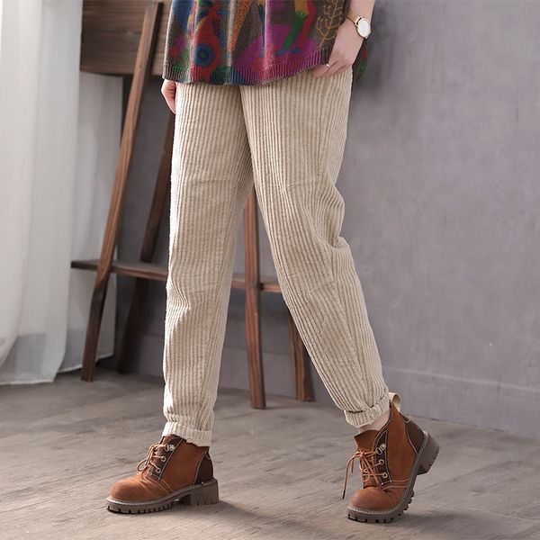 

kog209 beige korea cable in accordance with article literary winter thick with wide restoring ancient ways is corduroy slacks loos, Blue