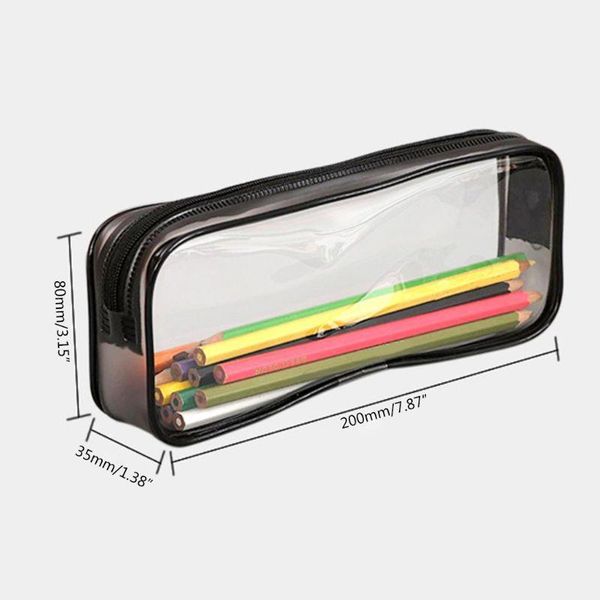 

pencil bags portable pvc case travel toiletry bag big capacity stationery u1ja