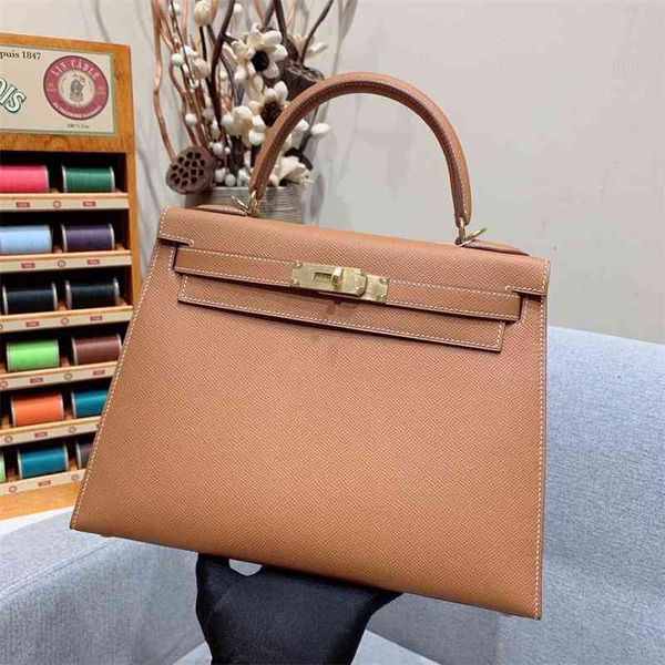 

outlet herme 2021 fashion h home kellys bag leather temperament women's bag palm grain cowhide bag medium one shoulder wan