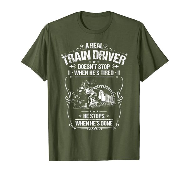 

Locomotive Engineer When He' Done Train Driver T-Shirt, Mainly pictures