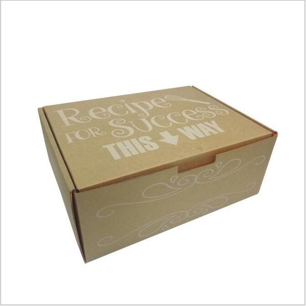 

gift wrap 100pcs custom kraft color paper box logo packaging folding carton fit for t-shirt underwear baby clothing