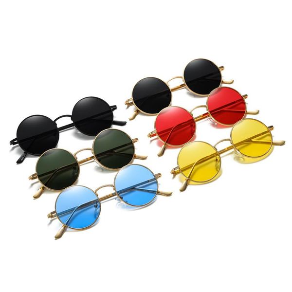

outdoor eyewear round men sunglasses 2021 small frame black sun glasses women alloy vintage retro hip hop shades goggle oc