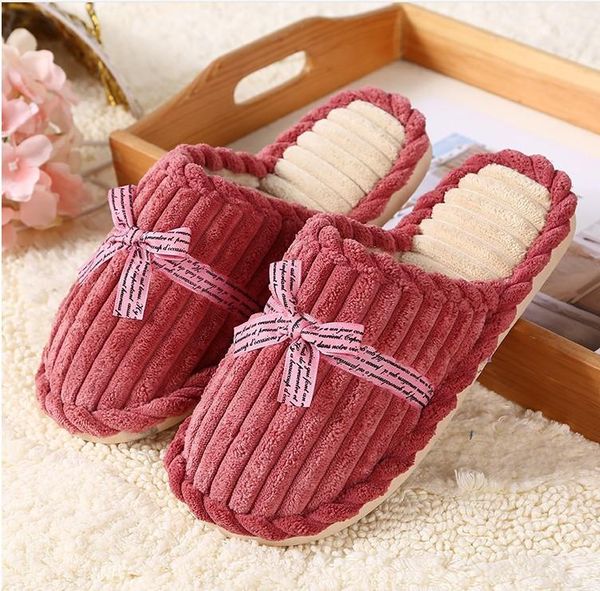 

slippers shoes women soft velvet indoor winter floor home shoe bottom warm for bedroom couple slides, Black