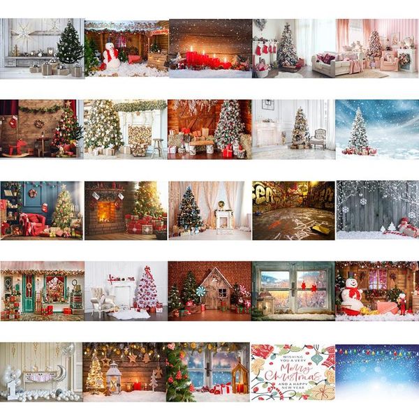 

party decoration christmas background cloth po studio backdrops year snow tree family accessories 0.9x1.5m