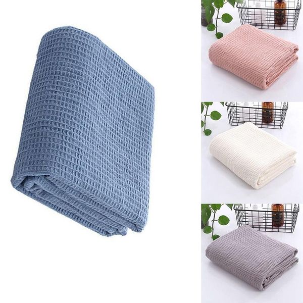 

blankets cotton honeycomb effect washable soft bed chair blanket cover throw over large decorative sofa