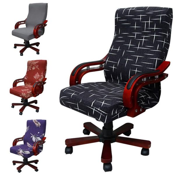 

styles stretch office computer desk seat chair cover removable slipcovers printed elastic covers anti-dirty rotating