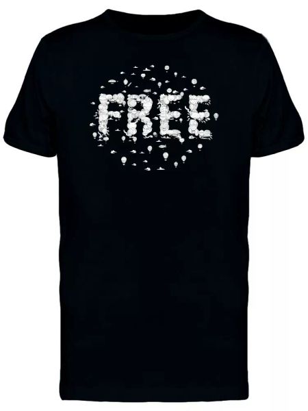 

fun font tee men's -image by shutterstock, White;black