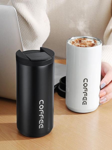 

water bottles stainless steel coffee mug double wall insulated tea cup with lid travel yerba mate gourd