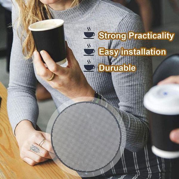 

coffee filters 1pc reusable steel pot filter high temperature kitchen accessories resistance anti-corrosion office home m0g0