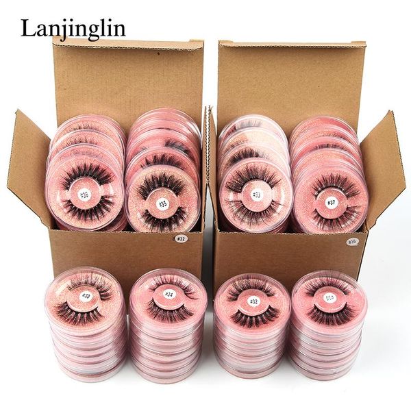 

wholesale mink eyelashes 4/10/100 pairs 3d lashes natural false fake makeup tool extension in bulk