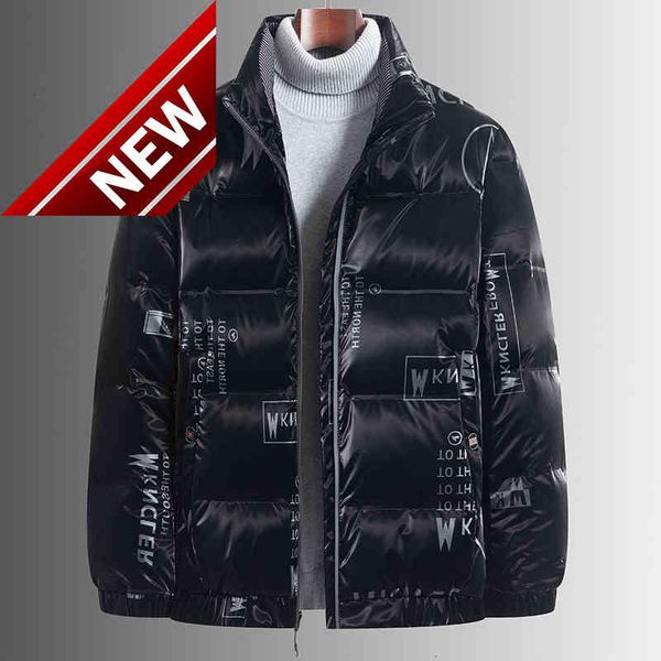 

winter -30 degree men women warm down jacket thicken casual white duck puffer coats male female stand collar windproof jackets, Black