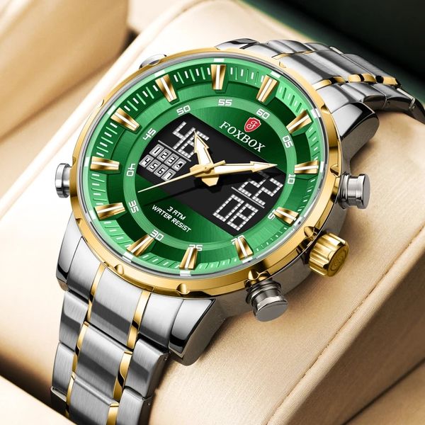 

lige luxury brand men watch military digital sport watch for men stainless steel waterproof quartz clock male relogio masculino, Silver