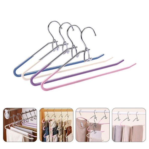 

hangers & racks 4pcs clothes bracket traceless hanger skidproof (random color)