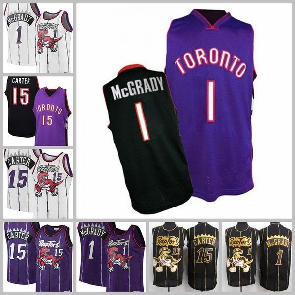 

men toronto raptors tracy mcgrady#vince carter camisetas basketball jersey ;swingmen basketball jerseys, Black