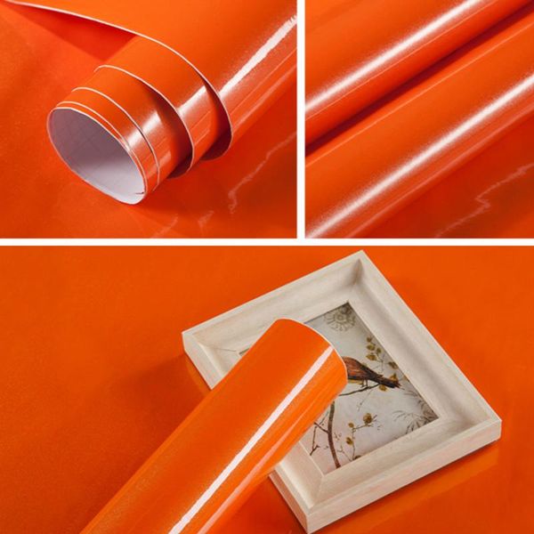 

wallpapers glossy solid self adhesive wallpaper pvc waterproof film contact paper furniture deskwardrobe door stickers removable