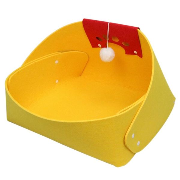

cat beds & furniture four seasons universal litter pet bed removable and washable felt cloth easy to clean ball portable supplies