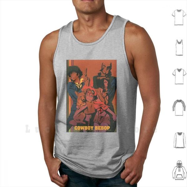 

see you space cowboy bebop tank vest 100% cotton faye valentine, White;black