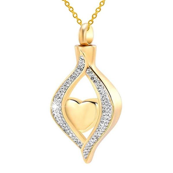 

chains stainless steel cremation jewelry for ashes the eye of my heart engravable keepsake memorial urn necklace pendant, Silver