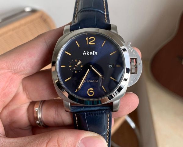 

wristwatches men's automatic mechanical tourbillon wrist watch custom pam high-quality all stainless steel watches high-end, Slivery;brown