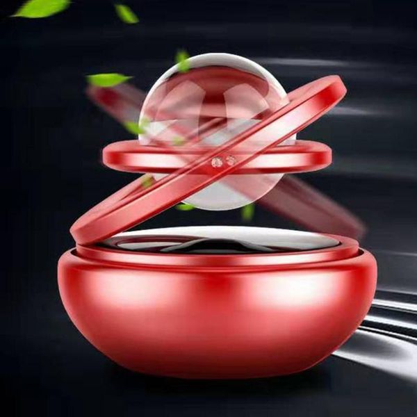 

car air freshener double ring rotating solar energy suspension auto purifier interior accessories boutique