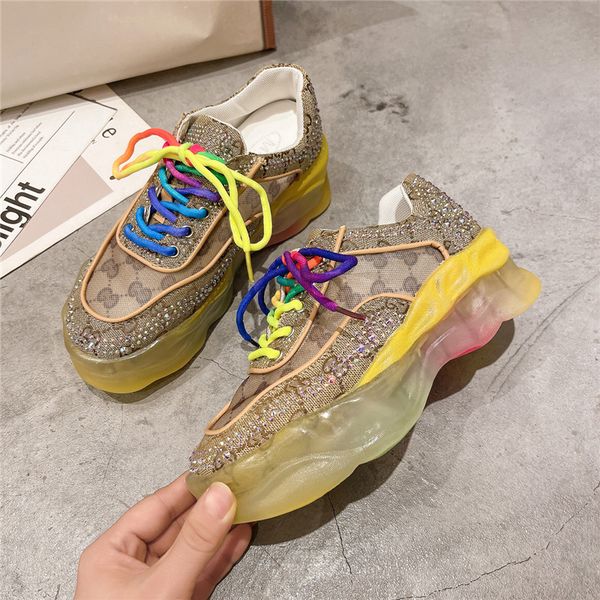 

sneakers women shoes 2021 designer colorful platform shoes female fashion brand thick sole chunky sneakers women basket femme
