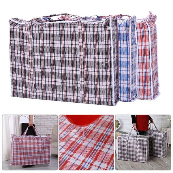 

storage bags home big capacity jumbo laundry plastic large zipper reusable strong bag household accessories