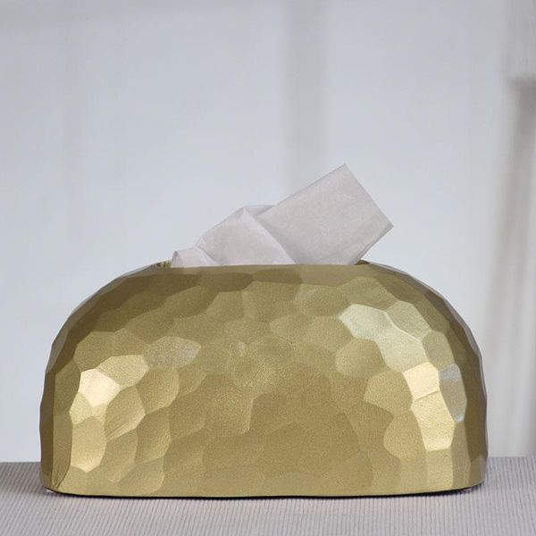 

tissue boxes & napkins simple modern ceramic golden box home living room restaurant el paper towel storage deskdecoration wf1016