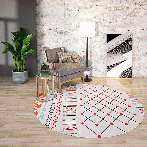 

light luxury simple round carpet bedroom bedside living room computer swivel chair coffee table floor mat tapis carpets
