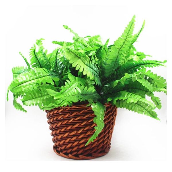 

pretty 1pc mini flowers green artificial plant persian grass plastic leaves in pot home decor fake flower decorative & wreaths