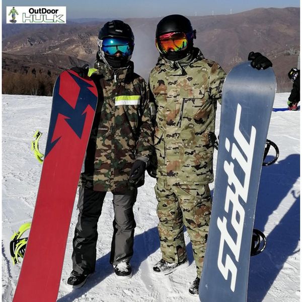

skiing suits men's ski suit camouflage snow clothing outdoor sports specialty snowboarding wear waterproof breathable jackets + pant