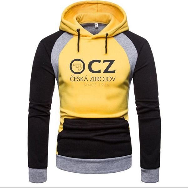

men's hoodies & sweatshirts spring autumn put together soft men slim ceska zbrojovka print logo customizable hoodie sweatshirt has poc, Black