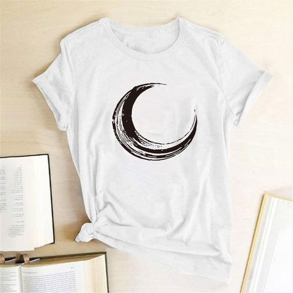 

half moon printing funny men t shirts harajuku ullzang kawaii short sleeve summer graphic tee tshirts cute female, White;black