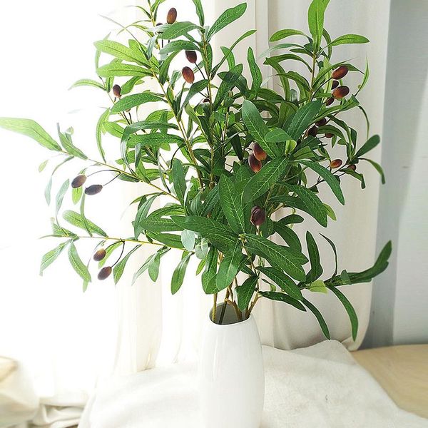 

decorative flowers & wreaths artificial plant berries artifical simulation olive leaf 92cm plastic living room decoration flower