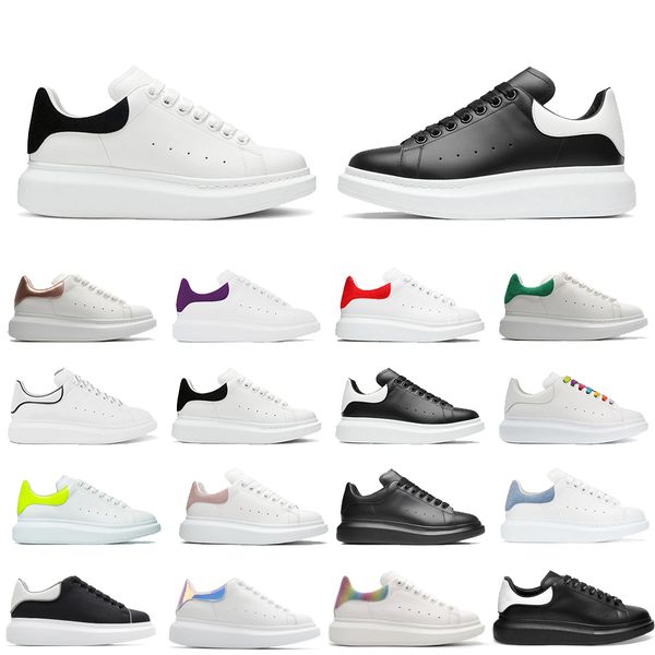 

designer mens comfort casual shoes classic oxford full grain leather men womens sneakers dress shoe tennis thick sole white trendy ladies tr, Black