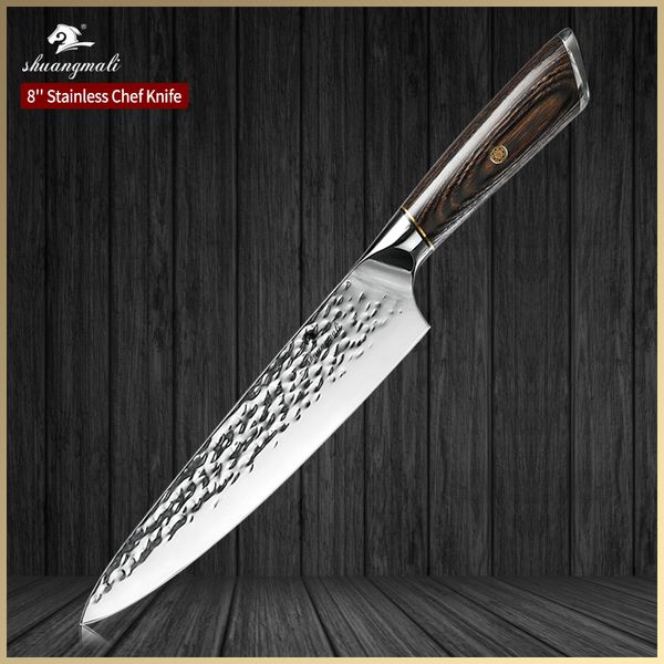 

8 inch utiity ceaver kitchen knife forged carbon stee 5cr15 cooking chef knives professiona sicer chef kitchen knife