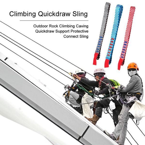 

cords, slings and webbing nylon support protective carabiner climbing quickdraw outdoor rock connect sling camping portable elements